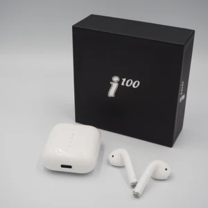 i100 TWS 1:1 bluetooth 5.0 Wireless Earphone Stereo Headset Auto Pairing Earbuds QI Wireless Charging