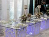 Qingdao eventfur WPC fold up LED glass wedding table