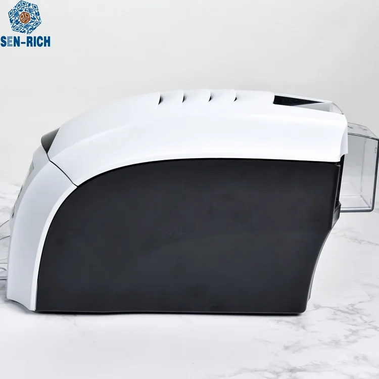

Mini Mobile Thermal Transfer Dual-side PVC Ribbon ID Card Printer, Black+white