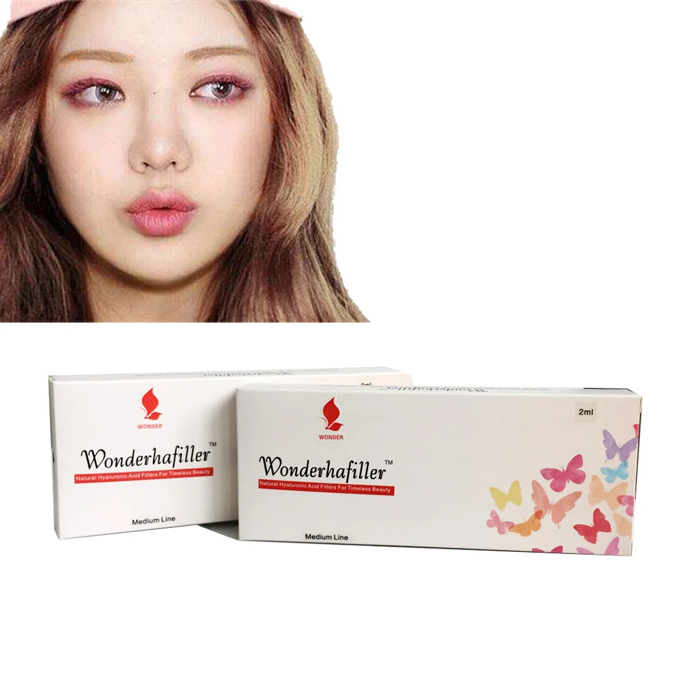 

2ml 100% pure hyaluronic acid derm line injectable lips filler