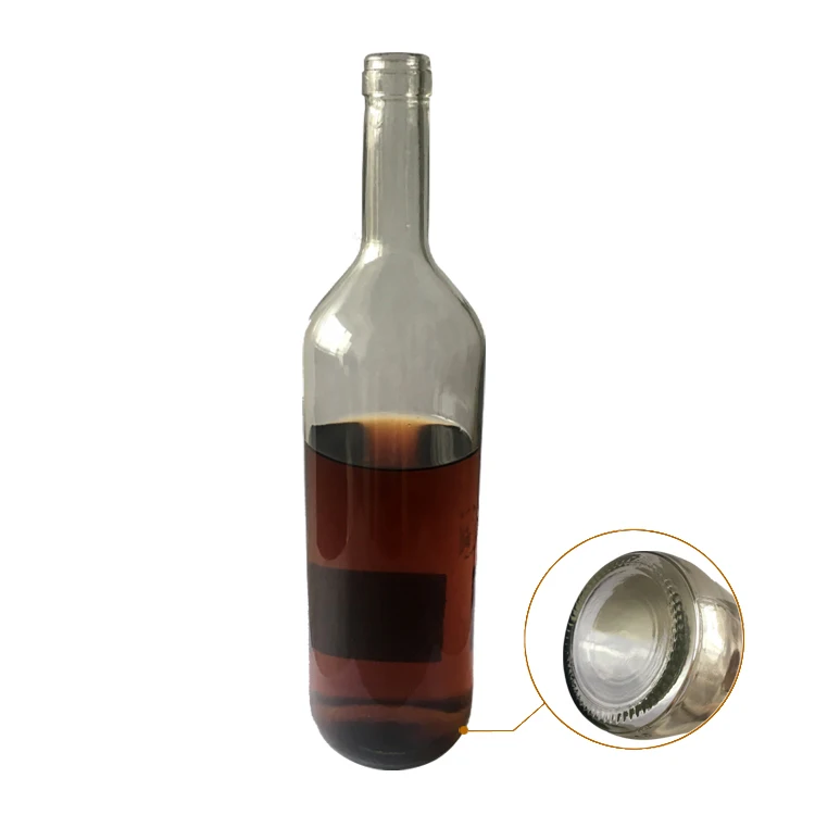 Custom 1l Beverage Cork Top Wine Glass Water Bottles For Alcohol Buy