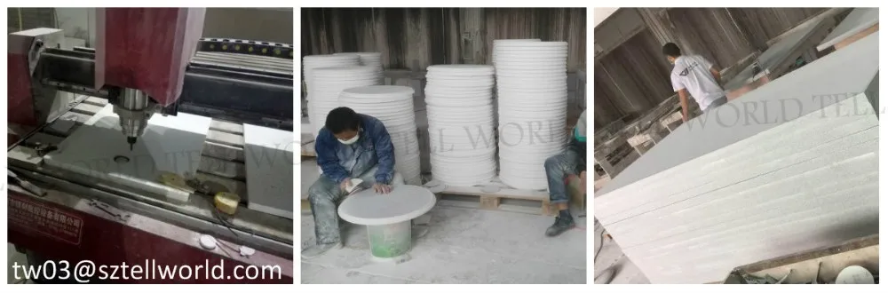 Fast food  chinese acrylic solid surface restaurant dinning table and chairs