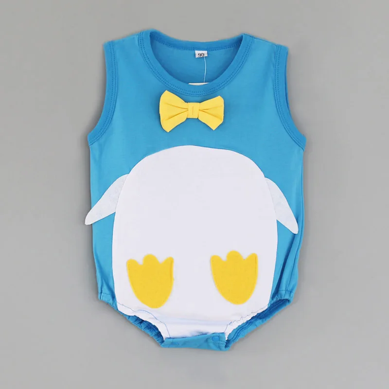 

Summer new bee animal vest triangle jeans kids climbing clothes infant toddlers clothing baby romper, Picture