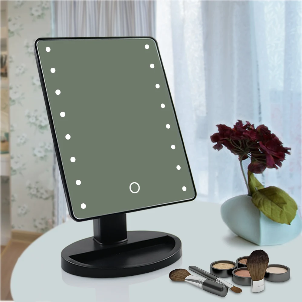 

Factory direct 16 lights vanity mirror with lights make up , make up mirror with led light, White/black/pink/orange/blue/green/ect