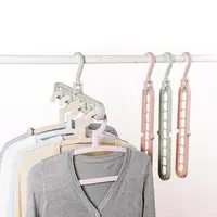 

Dropshipping Plastic non-slip hanger multi-function magic plastic non-slip hanger storage artifact clothes support space saving