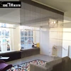 silver woven mesh ball bead string chain curtain room divider