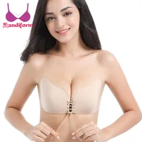 

Wholesale push up silicone strapless backless nude bra skin adhesive cloth invisible bras