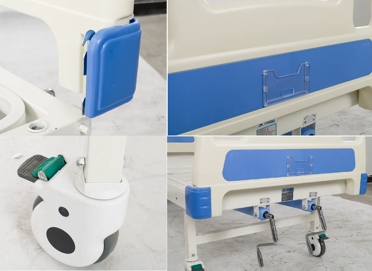 MT MEDICAL 2 cranks functions mobile manual hospital patient bed