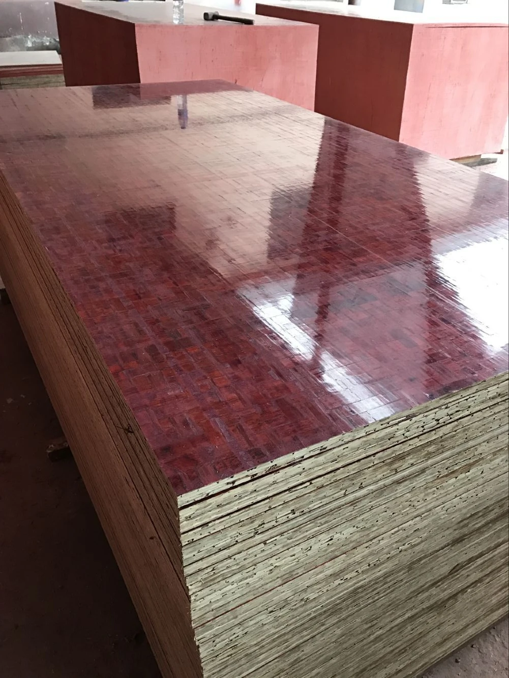 竹芯膜面胶合板竹叶聚酯胶合板