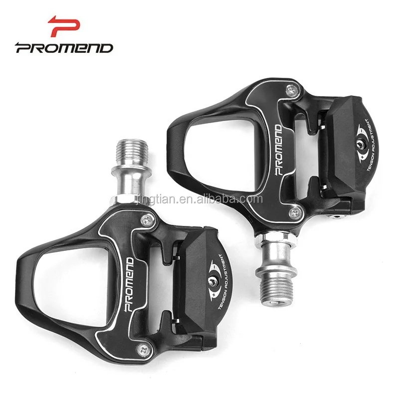 

1Prs Promend Self Locking Bicycle Pedals Sealed Bearing Spd System Road Bicycle Cleat Pedals Auto Lock Bike Pedal R97, Black/sliver/red bicycle pedal