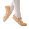 Wholesale soft leather bottom children kids flat dance shoes for dancing