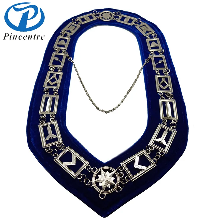 33 Degree Masonic Regalia 33RD Degree Scottish Rite Golden Chain Purple Velvet Back Chain Collar with Small Pendant Jewel 