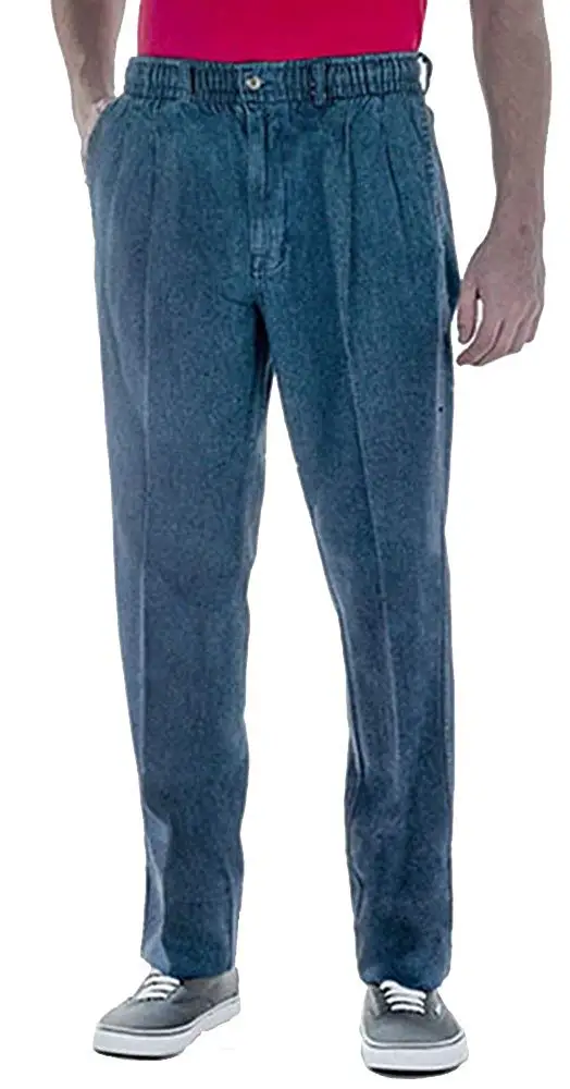 george men's elastic waist jeans