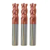 Solid Carbide 4F End Mill For Aluminum Cutters corner radius end mill