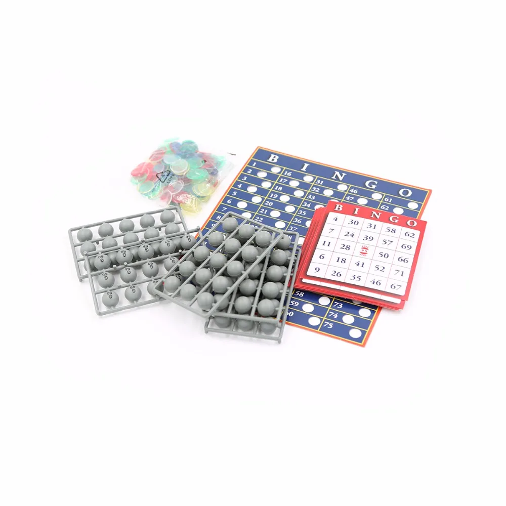 
New deluxe Bingo game cage Bingo set Bingo cage Wire Metal Cage 18 Cards 150 Token Markers 75 Balls 