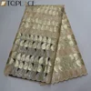 Latest Nigerian Lace Fabric 2019 Teal Green Sequins Embroidery African Organza Lace Fabric High Quality African For Party Dress