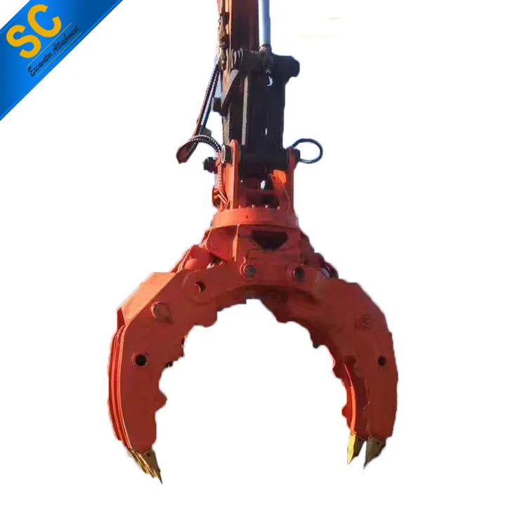 High Quality Excavator Hydraulic Pipe Clamp Wood Grapple For Sale Buy