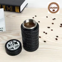 

Tire Design Coffee Tea Mug/Tire Travel Mug Stainless Steel Thermo Creative Coffee Tea Cup Mug/Tire Shape Cup Coffee Cup