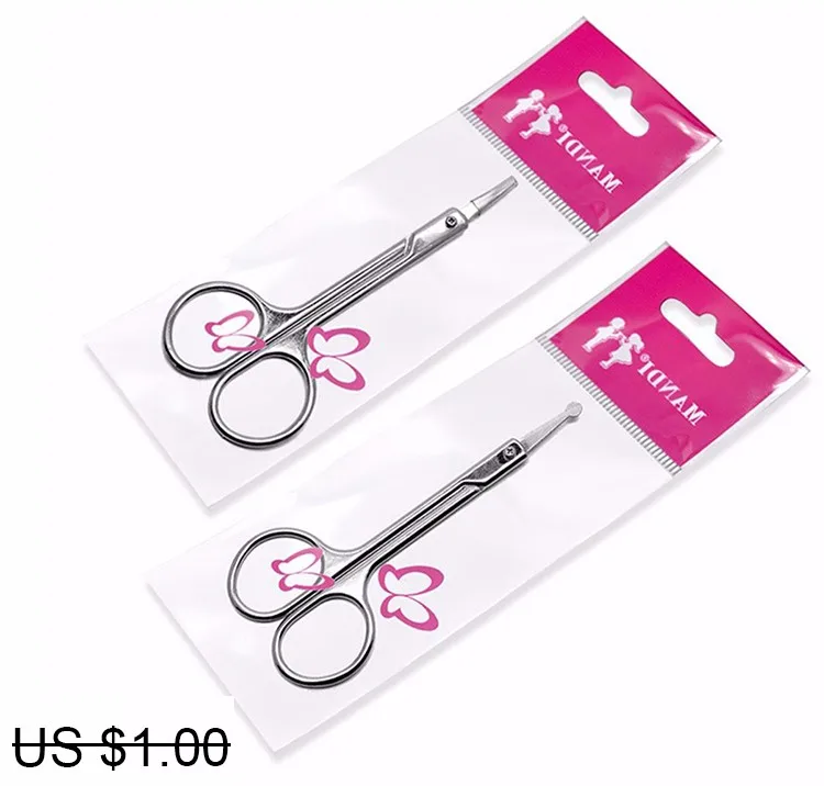 Beauty Trimming Makeup Stainless Steel Rose Gold Eyelash Scissors Buy