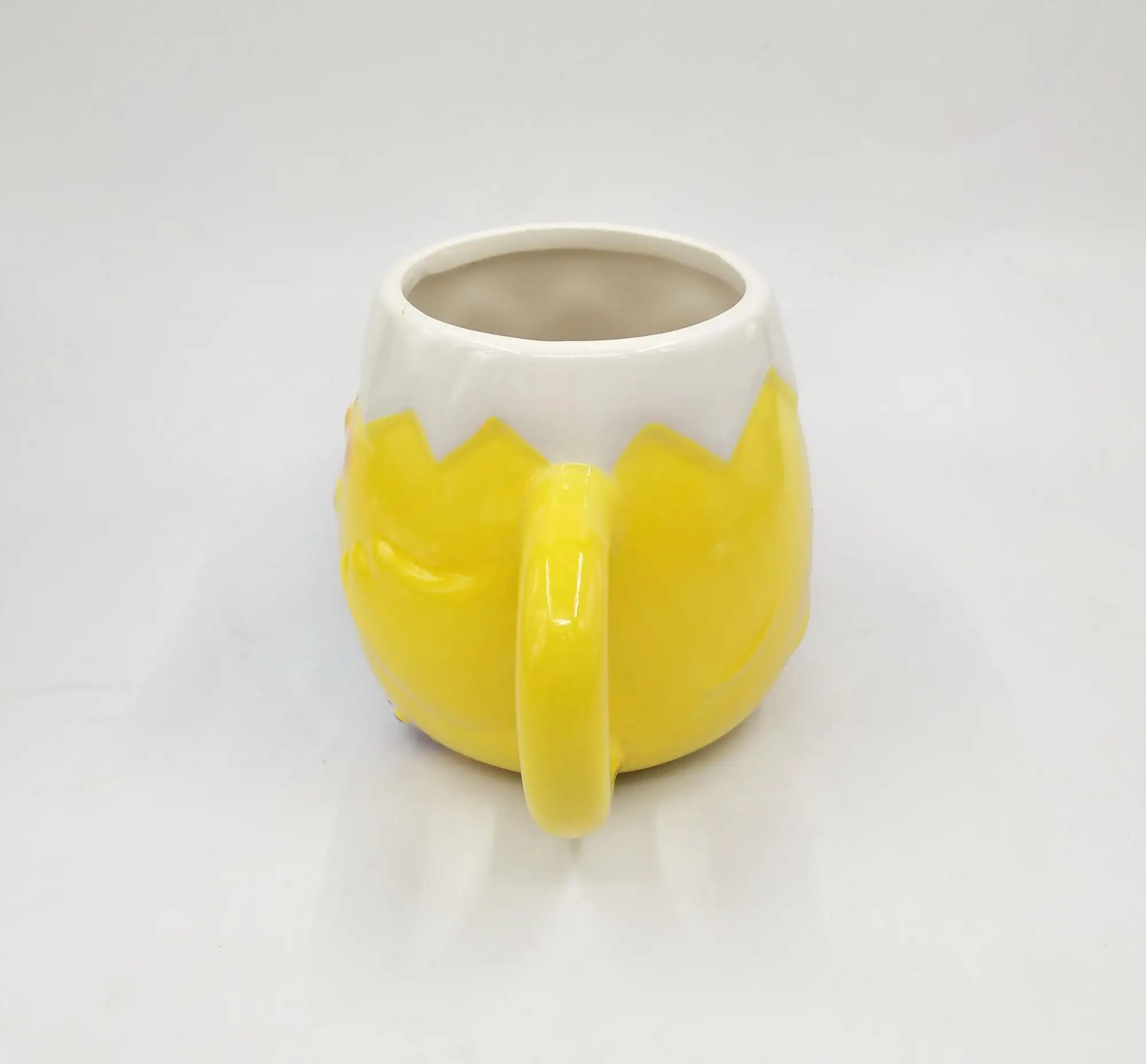 Beautifully Cheap Yellow 3d Chicken Shape Ceramic Mugs,Paintable