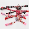 Printed with wind - art bowknot pet dog breast strap