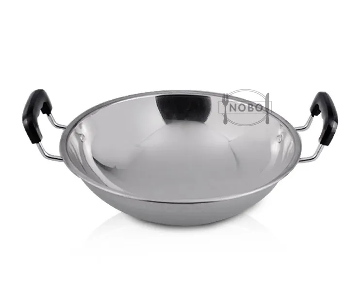 Eco Friendly Cookware Type Stainless Steel Industrial Commercial Wok ...