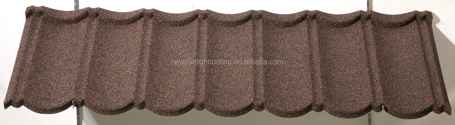 metal roofing sheets of guangzhou building material / stone coated metal roofing tiles