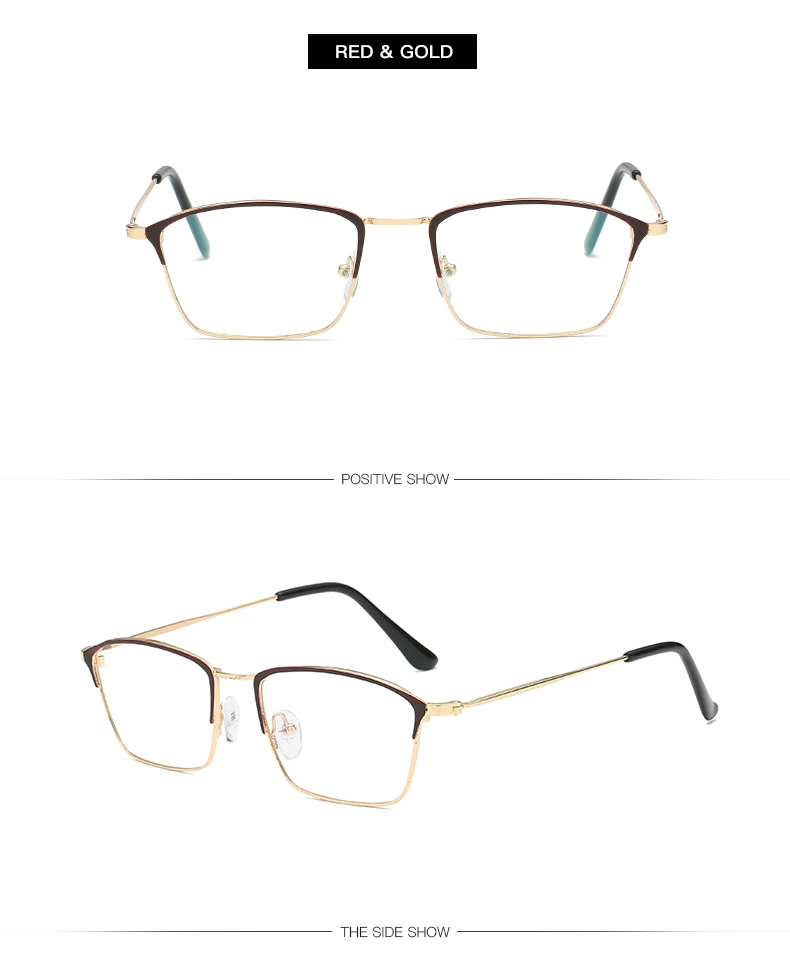 Retro Eyeglasses Frame Vintage Square Glasses Frame Men Female Brand