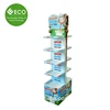 Two Sides Pop Up Cardboard Floor Display Riser For Milk Promotion
