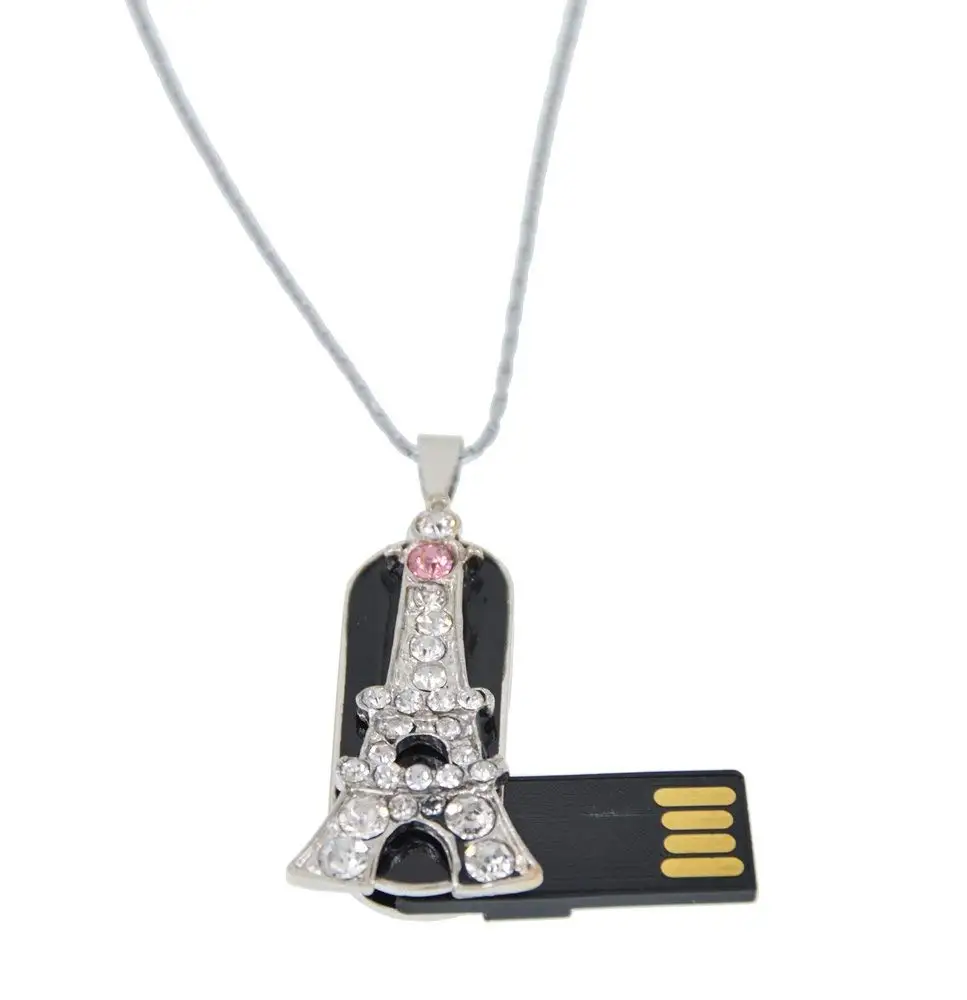 l Eiffel Tower usb flash drive Pendant Pendrive with Necklace - ANKUX.COM
