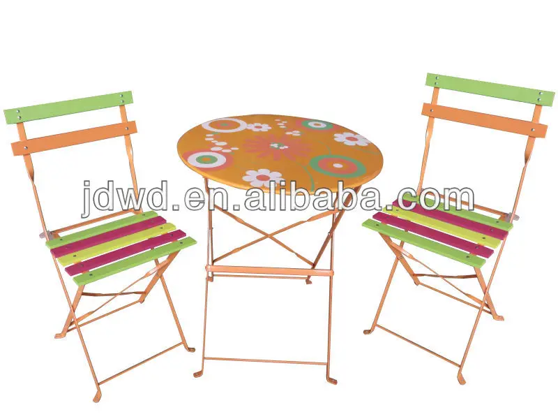 Premium Steel Patio Bistro Folding Outdoor Patio Furniture Set 3 Piece