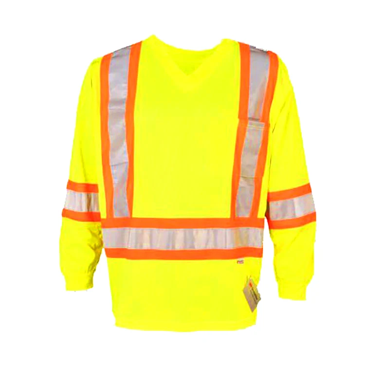High Grade Breathable Safety Reflective Shirt 100 Cotton Long Sleeve