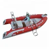 CE Certificate 4.2m outboard engine hypalon material fiberglass hull remote control rib boat