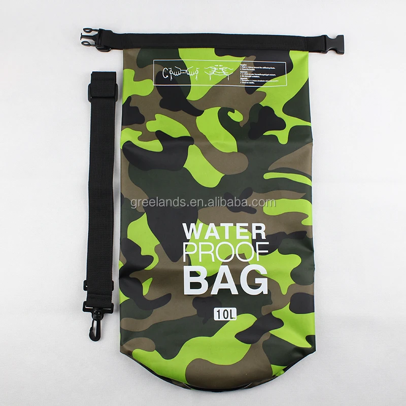 10l 20l Camo Waterproof Dry Bag,Roll Top Dry Sack Keeps Gear Ocean Pack