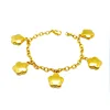Fashion star charm solid womens 22k gold jewellery dubai stainless steel accessories bracelet