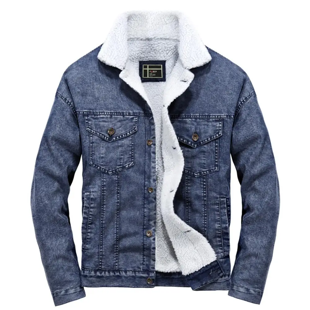 

Men's Winter Casual Denim Jacket Warm Coat
