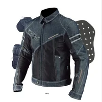 

SSPEC Men Moto Clothing Komine JK-006 Motorcycle Jacket Breathable Mesh Riding Racing Motocross Denim Jacket With Protector Pads
