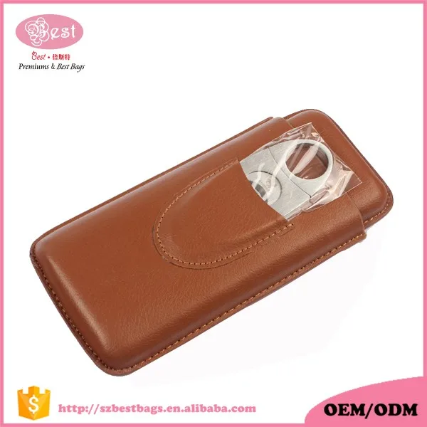 Custom genuine leather cigar case cigar humidor cigar tube.jpg