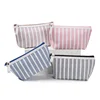 Woman small best quality waterproof travel easy taking Nylon cosmetic pouch make up bags with pu leather zipper