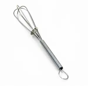 Image of Factory Wholesale Stainless Steel Egg Whisk, Stainless Steel Mini Wire Manual Whisk Rotary Egg Beater Hand