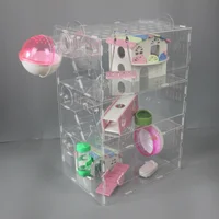 

Transparent Acrylic Pet Cage For Hamsters Playing