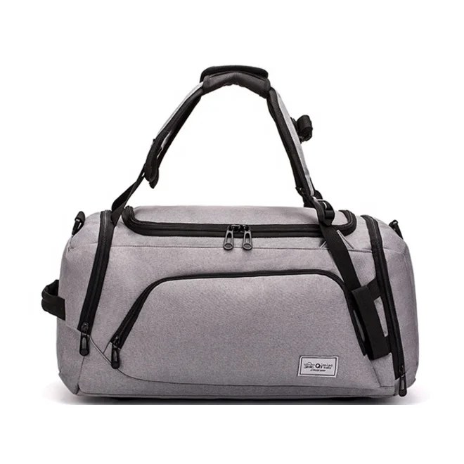 

Stock Mens Fitness Bag Outdoor Travel Storage Duffle Bag, Black/gray