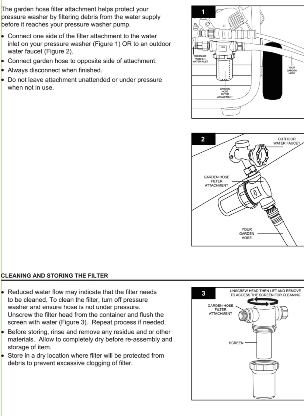 Stainless Steel Pressure Washer Water Inlet Strainer / Washing Machine