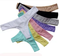 

XL 2XL 3XL Solid color Womens's Breathable Cotton Thongs Underwear Sexy Briefs girls panties