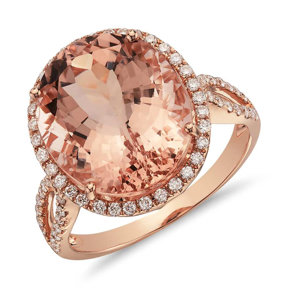 

Customize Morganite Stone Fashion Wholesale Silver Morganite Ring