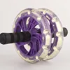 Dia20cm muscle double-wheeled Updated abdominal shoulder exercise wheel with resistance bands ab roller gym fitness equipment
