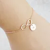 Custom Fashion Personalized gold Initial letter Bracelet special gift For girlfriend and wife and friend