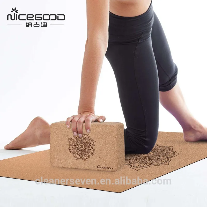 

Private Label Yoga Series Set 1 Cork Yoga Mat Rubber and 2 Cork Yoga Block Manufacturer Custom Natural Custom Print Customized