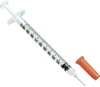 0.5ml 1ml 1cc u40 u100 orange cap ce marked medical disposable injected sterile packed blister insulin syringe with needle