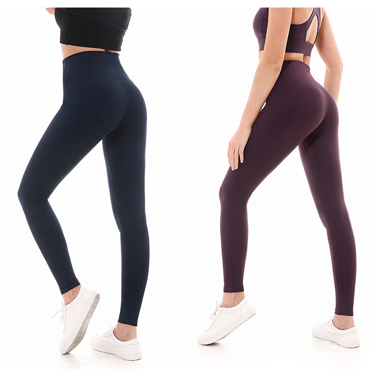 

Women's Breathable Full Length Nylon High Waisted Workout Yoga Sport Leggings, Navy blue yoga leggings